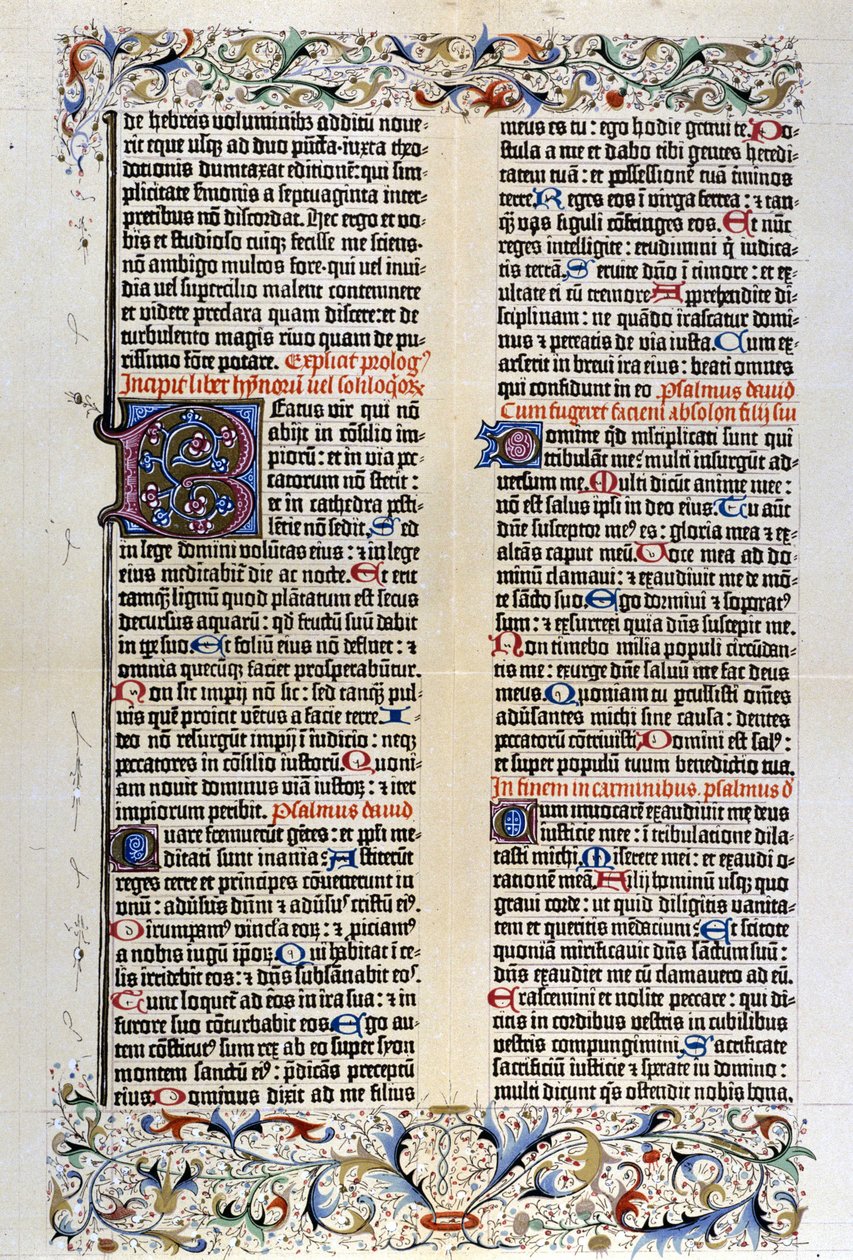 La Bible latine de Gutenberg avec 42 lignes - 1455 - Unknown artist