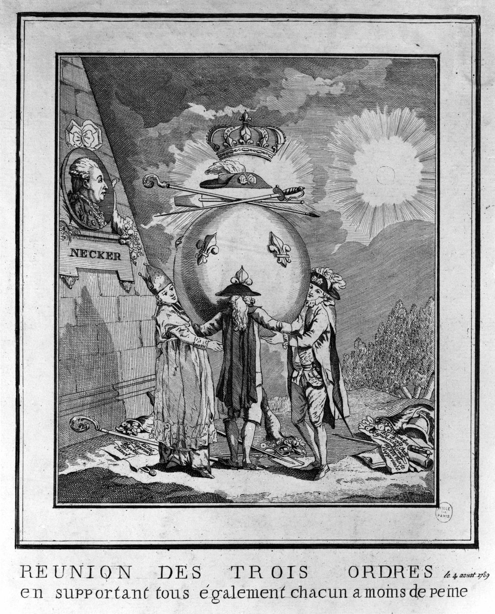 La réunion des trois ordres, 4 août - Unknown artist