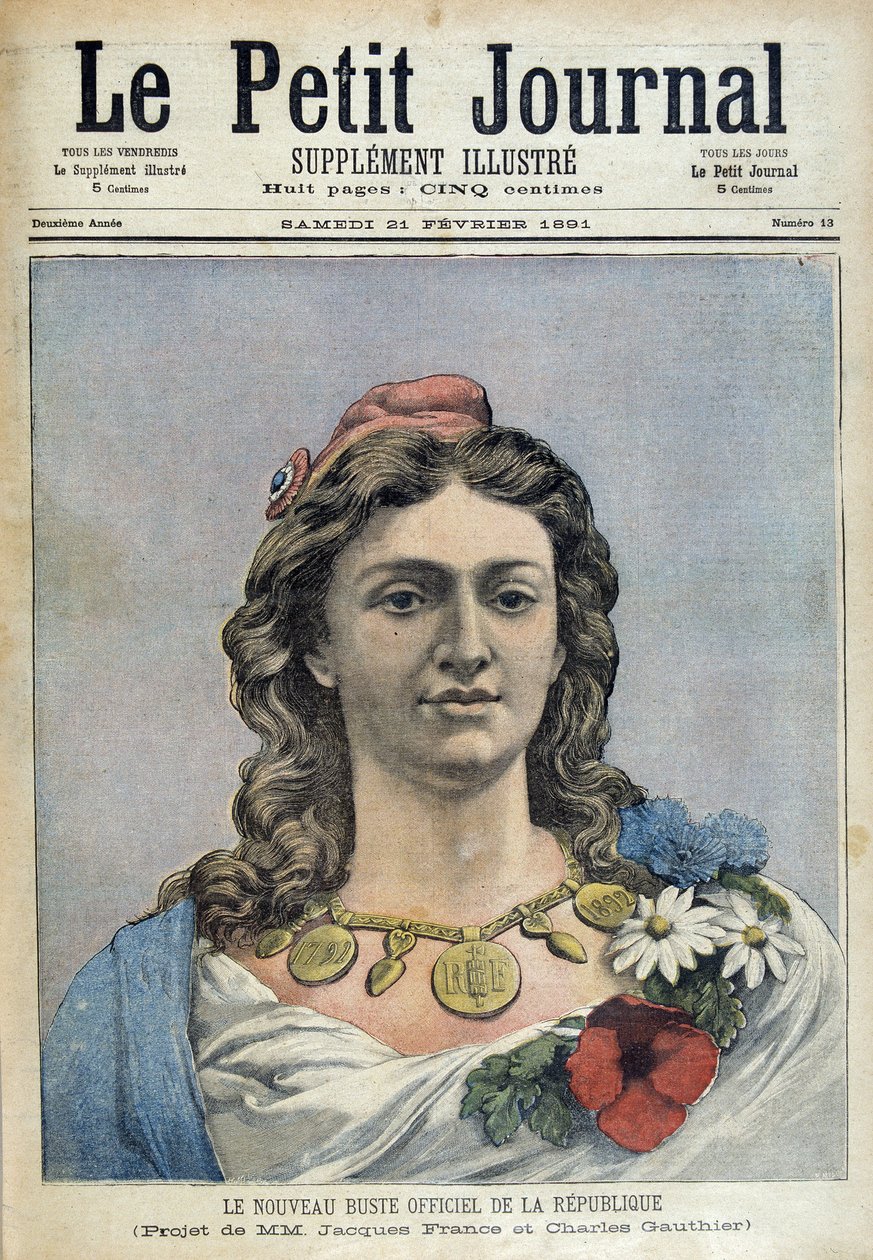 Le nouveau buste officiel de la République (Marianne) - dans « Le Petit Journal » du 21/02/1891 - Unknown artist