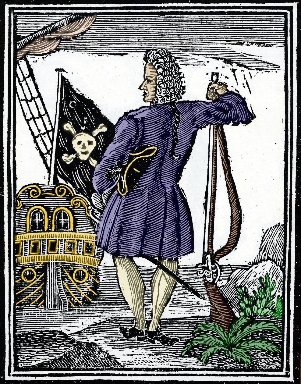 Le pirate « gentleman » Stede Bonnet (1688-1718). - Unknown artist