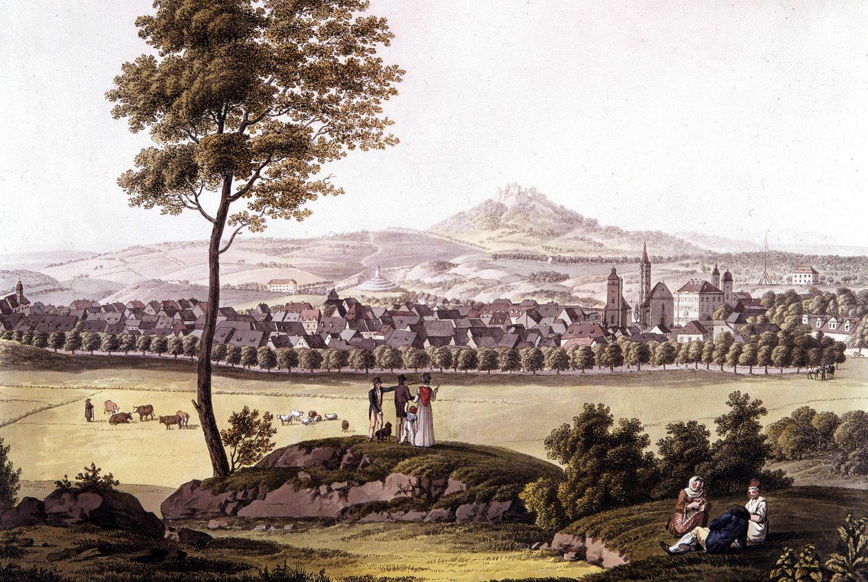 La ville de Toeplitz (Toplitz) en Bohême à la fin du XVIIIe siècle - Unknown artist