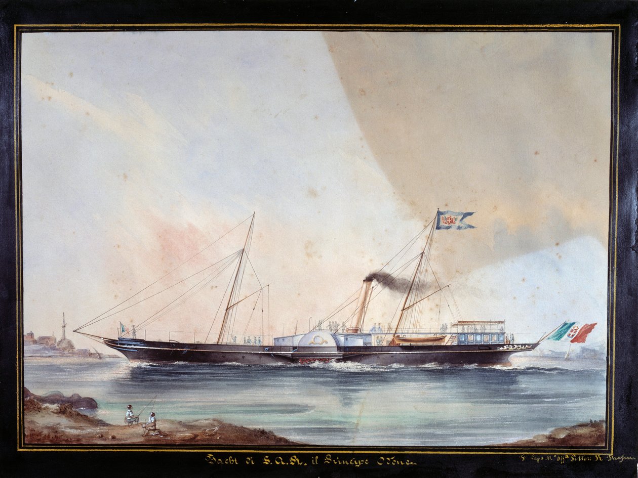 Le yacht du prince Oddone, Duc de Montferrat - Unknown artist