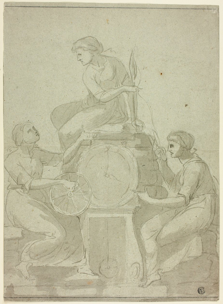 Les trois Parques (Conception pour une horloge) - Unknown artist
