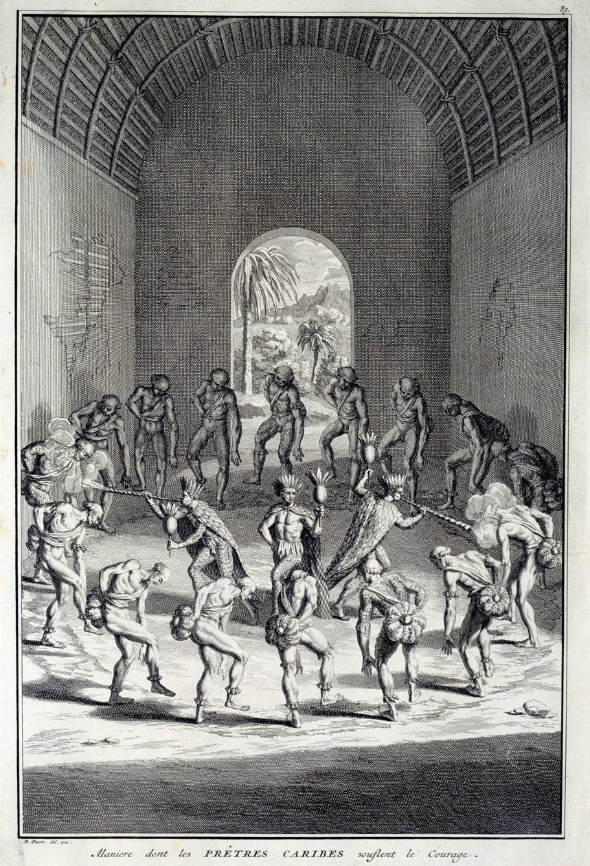 Danse traditionnelle : Rites dans la danse de courage des Karibs, Antilles - Unknown artist