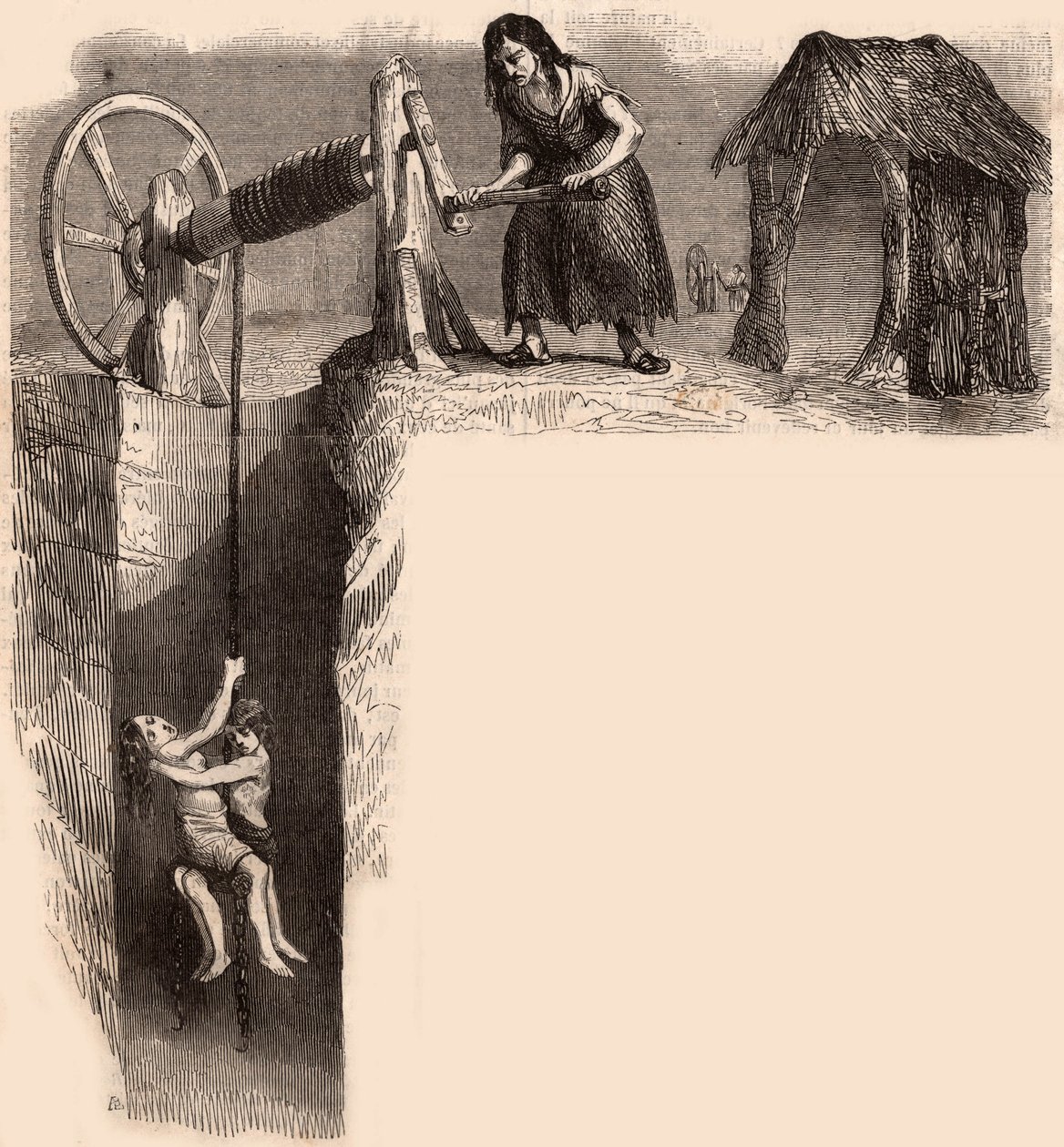 Deux enfants épuisés sortis d