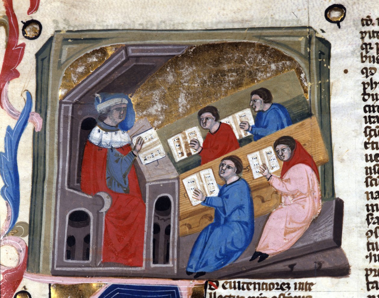 Université. Manuscrit du 14ème siècle. Biblioteca Nazionale Braidense. Milan - Unknown artist