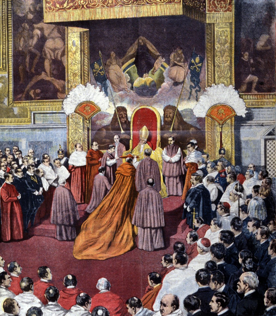 Consistoire du Vatican présidé par le pape Léon XIII - Unknown artist