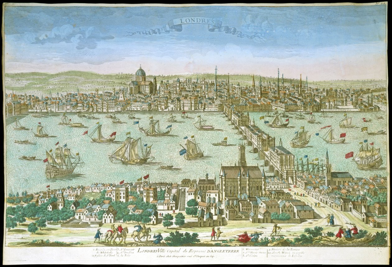 Vue de Londres au début du XVIIIe siècle - Unknown artist