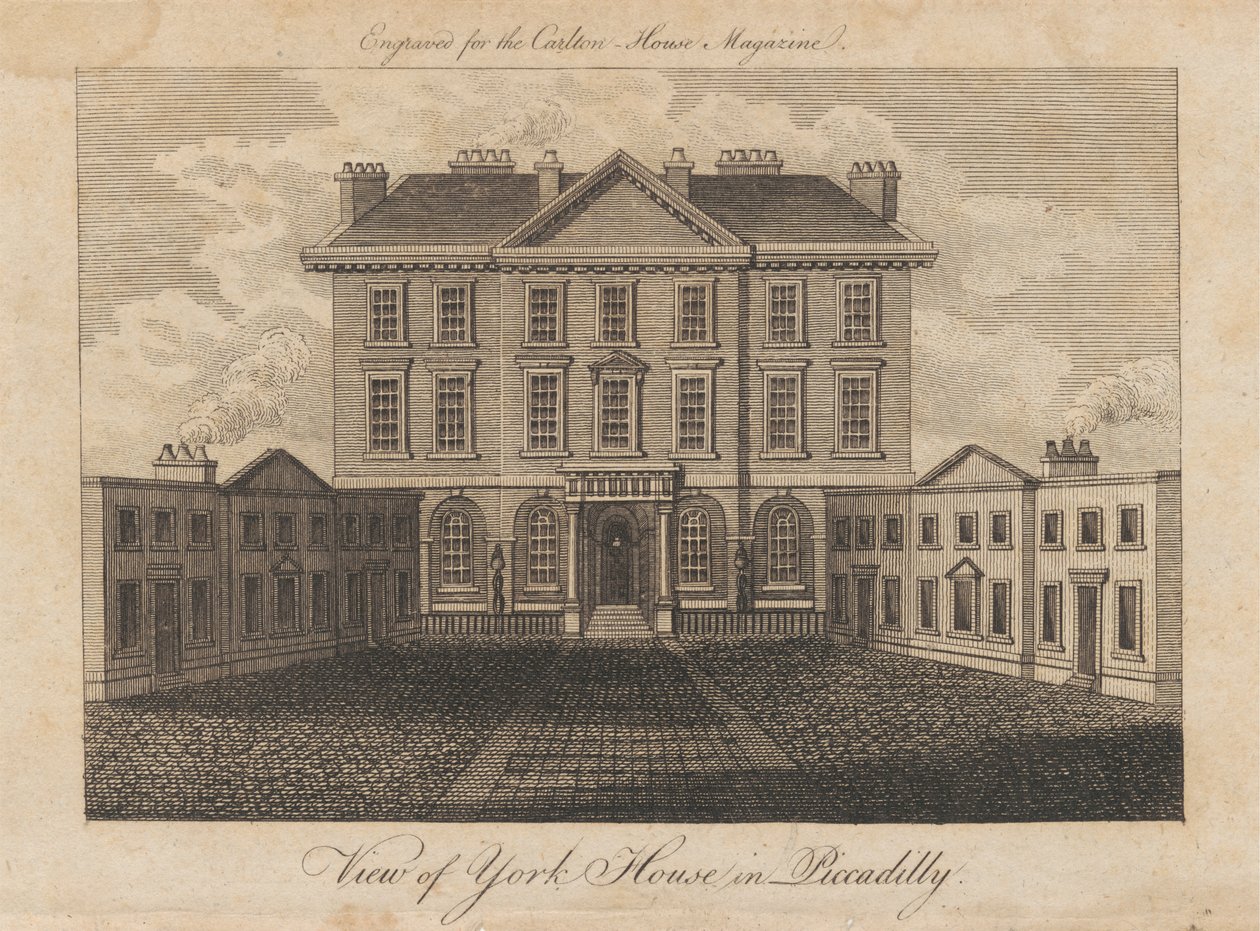 Vue de York House à Piccadilly - Unknown artist
