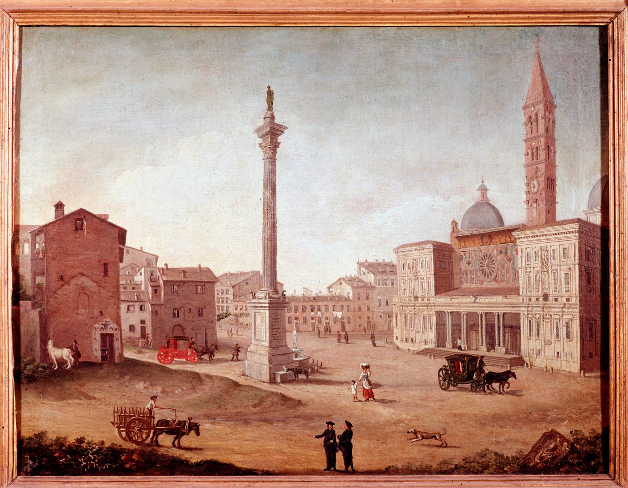 Vue de la basilique Santa Maria Maggiore à Rome - Unknown artist