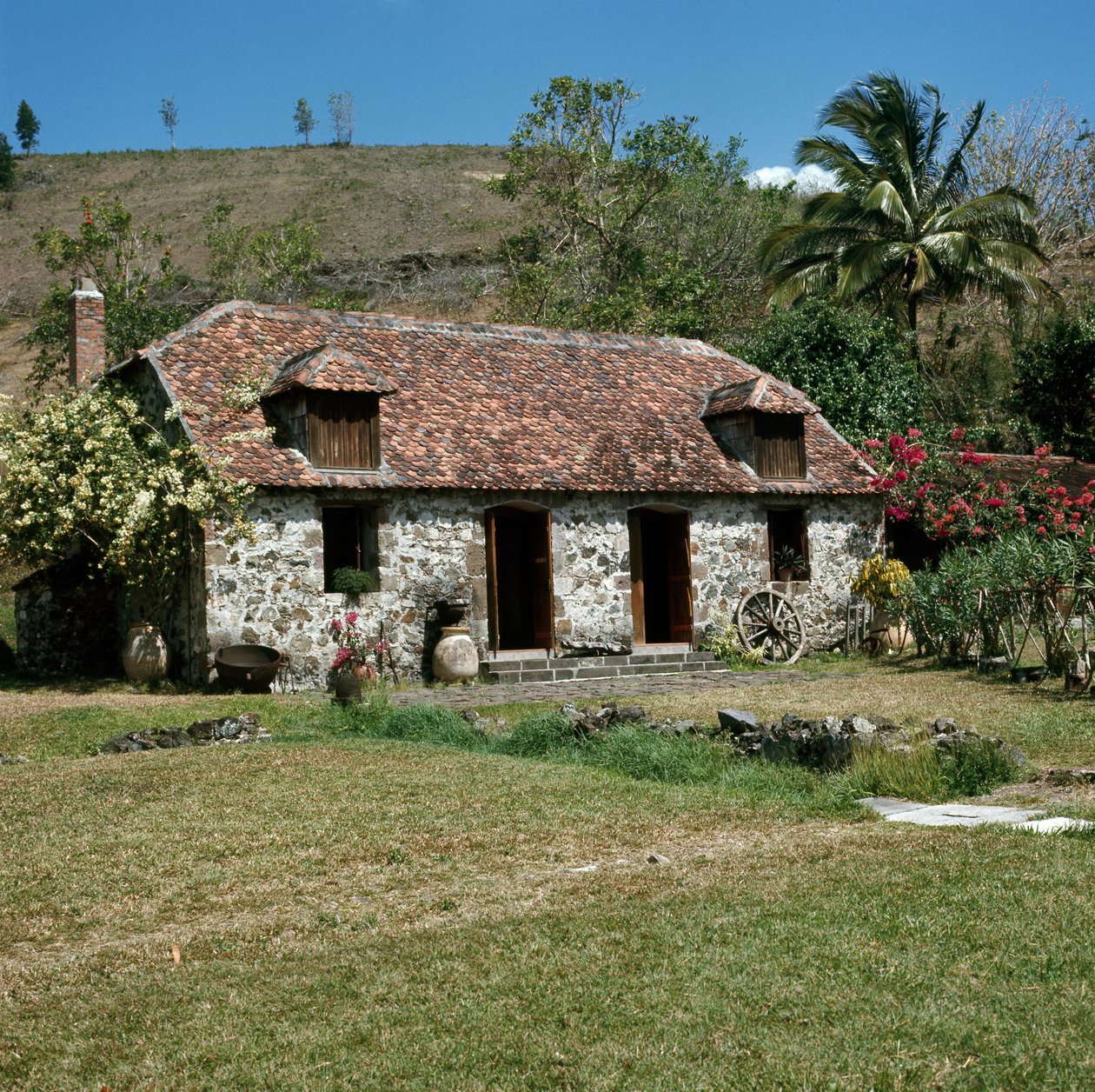 Vue de la Pagerie, ancienne plantation de sucre et lieu de naissance de la future impératrice Joséphine, à Trois-Îlets - Unknown artist
