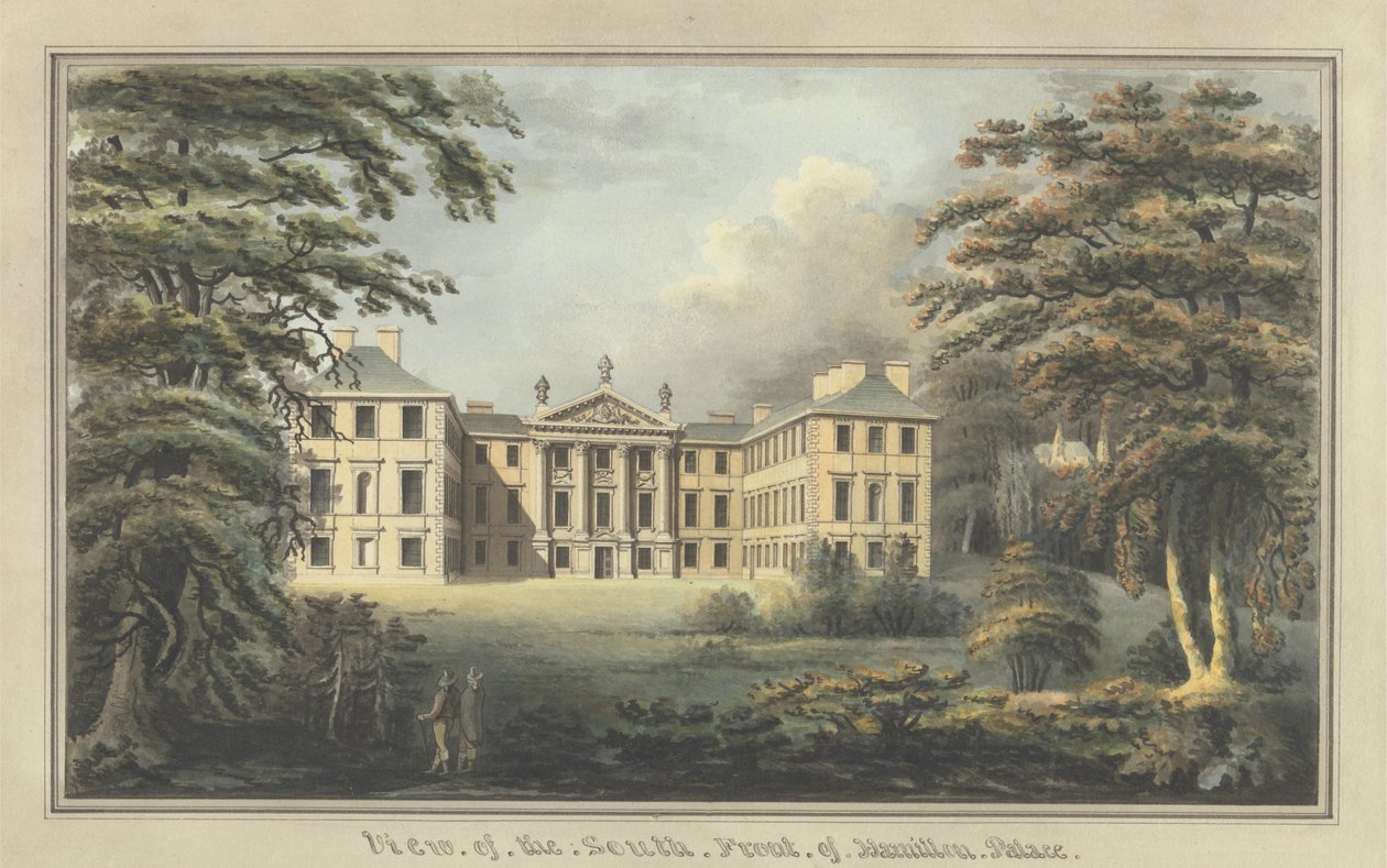 Vue de la façade sud du palais de Hamilton - Unknown artist