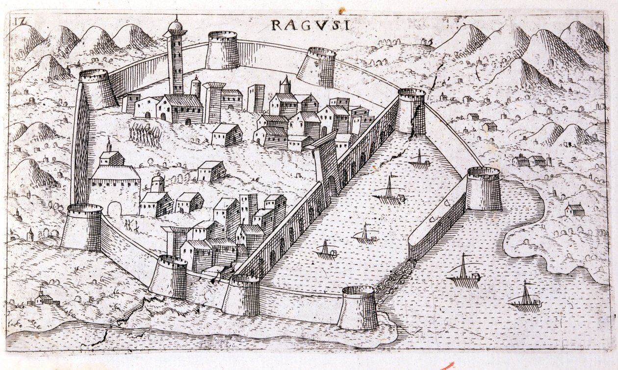 Vue de la ville de Raguse au XVIe siècle - Unknown artist