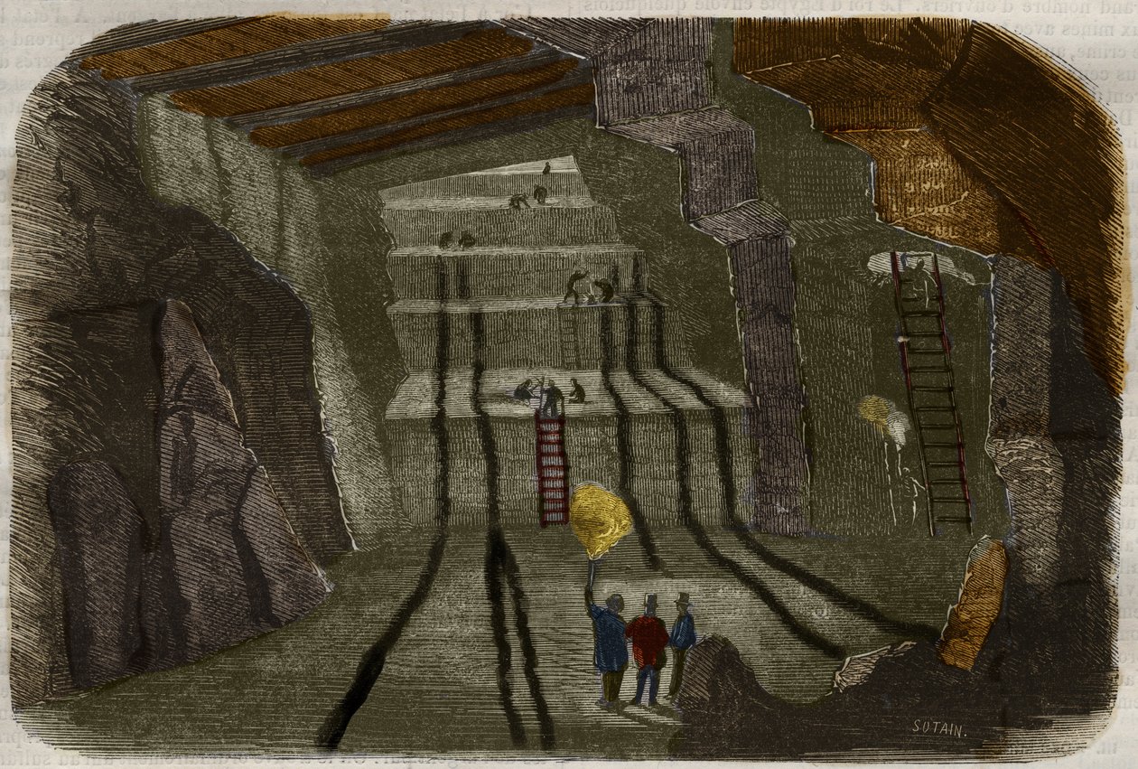 Vue des mines de fer de Stahlberg en Alsace - Unknown artist