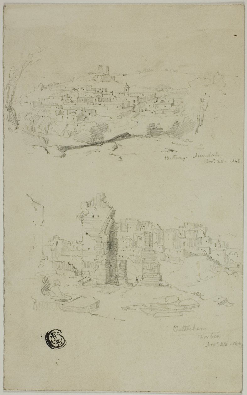 Vues de Béthanie et Bethléem - Unknown artist