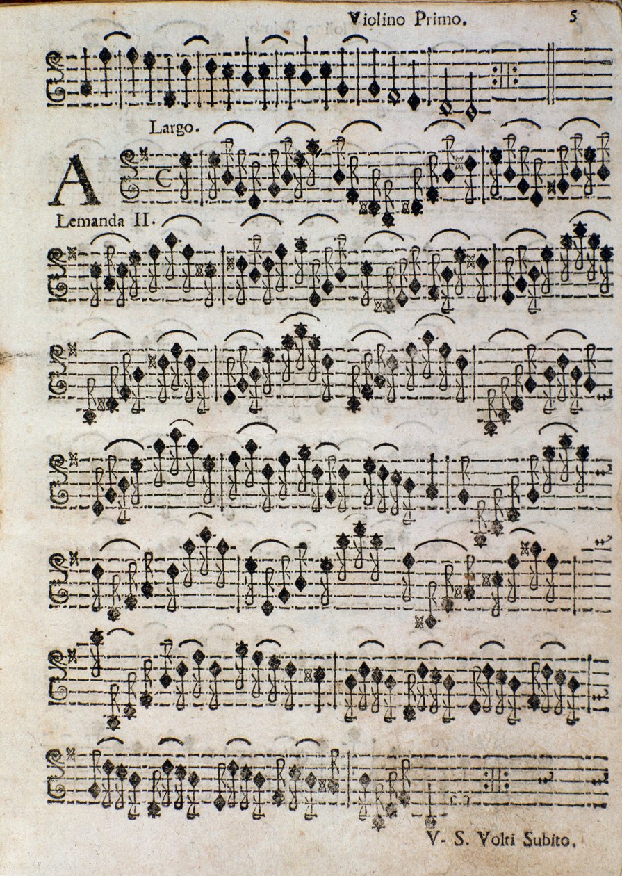 Partition pour Balletto a 3, op. 3 par Tomaso Albinoni (1701) - Unknown artist