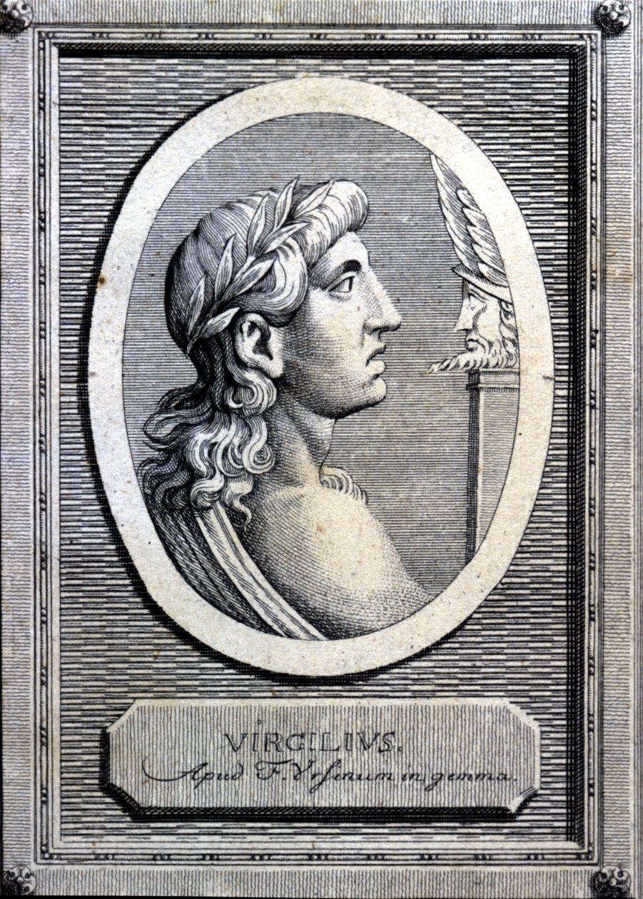 Virgile (70 - 19 av. J.-C.), poète latin. Gravure du 18ème siècle - Unknown artist