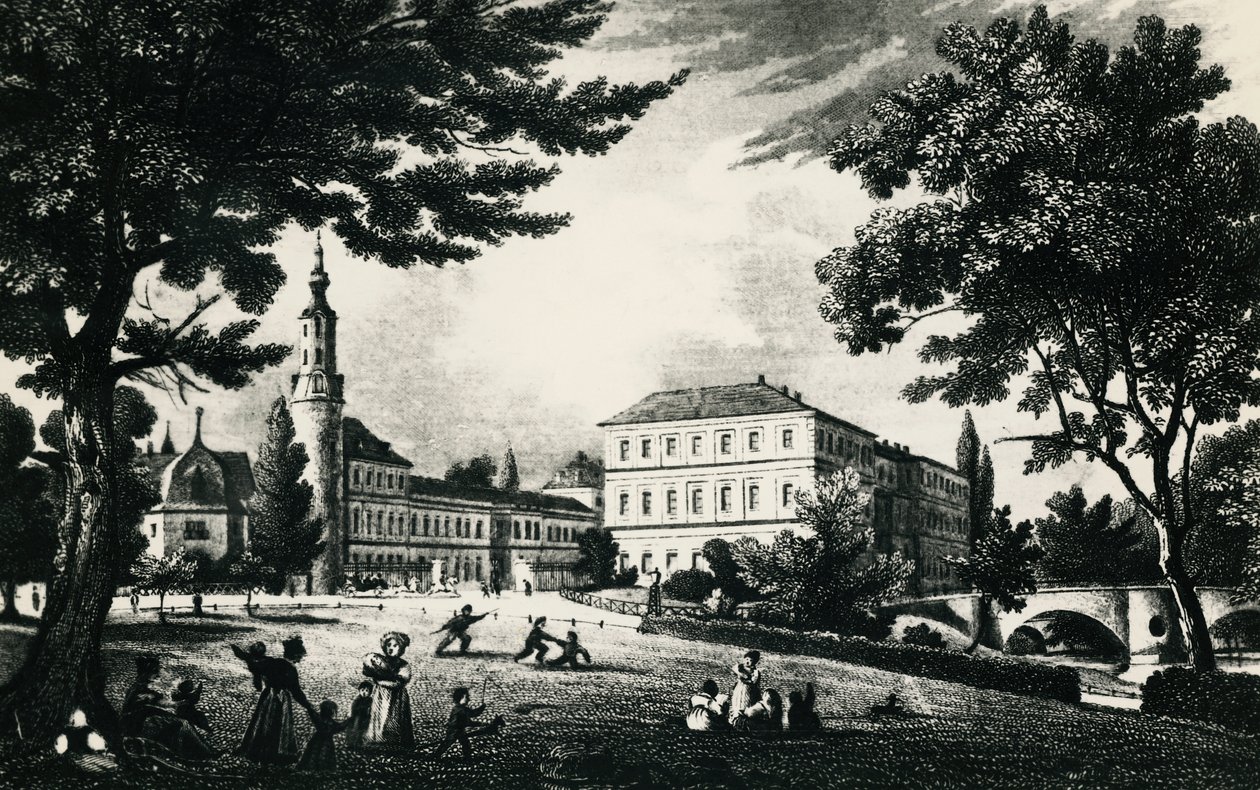 Château de la ville de Weimar, gravure - Unknown artist