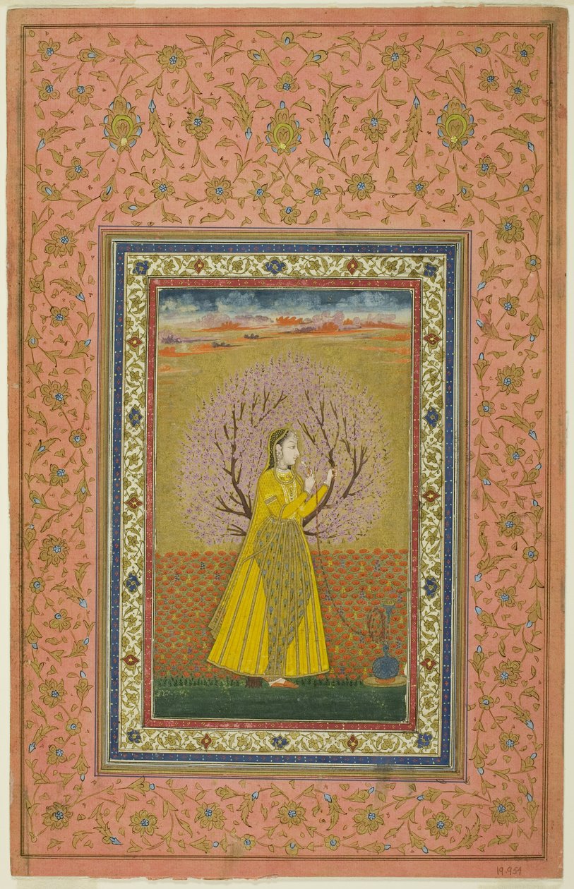 Jeune femme fumant une Huqqa - Unknown artist
