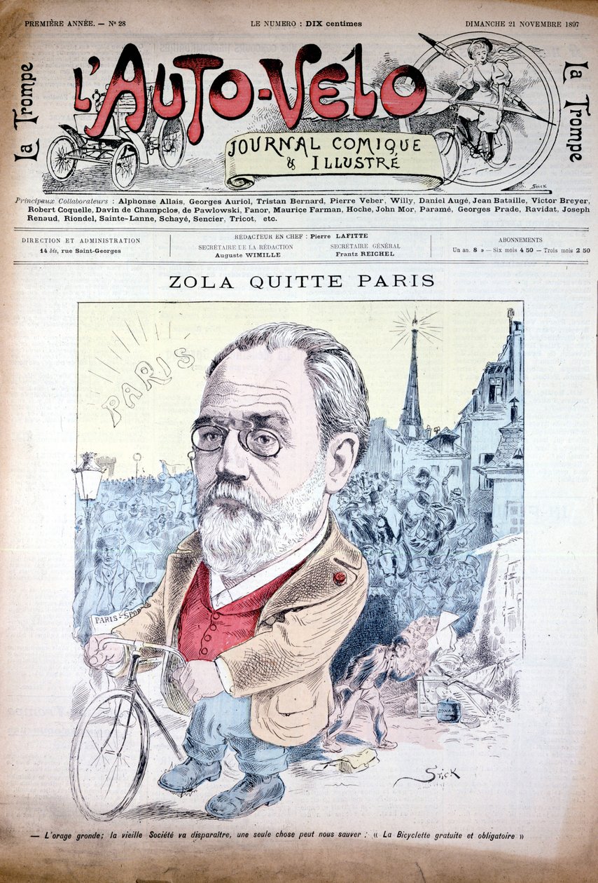 Zola quitte Paris à vélo - dans "l