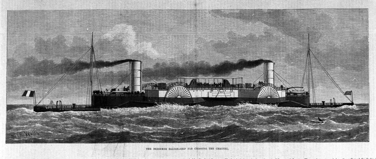 Bateau conçu contre le mal de mer par Henry Bessemer (1813-1898). - Unknown artist
