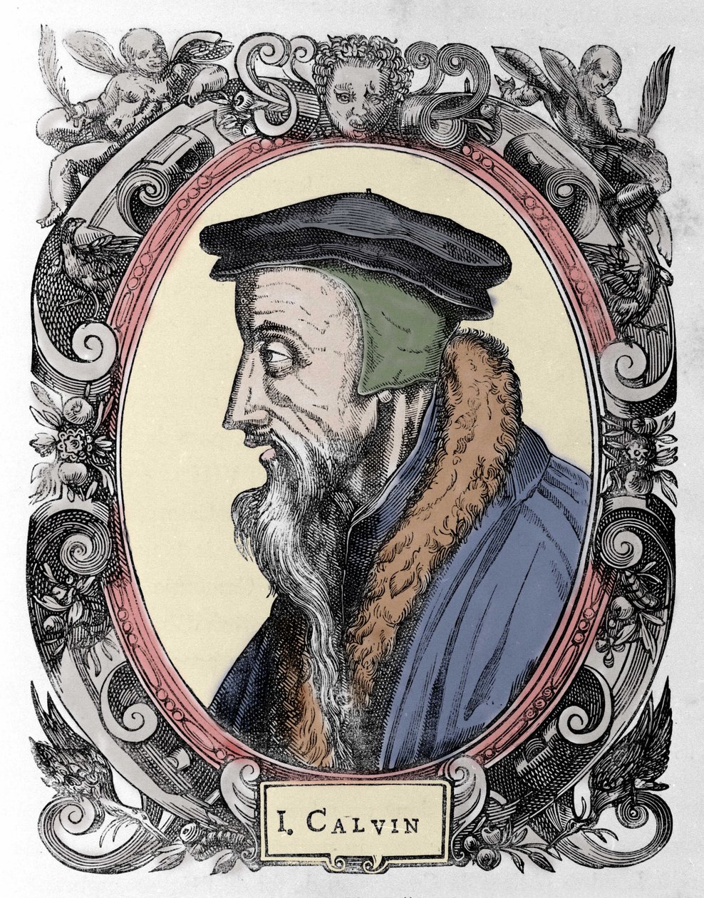 Portrait de Jean Calvin (1509-1564), réformateur religieux et écrivain français - Unknown artist