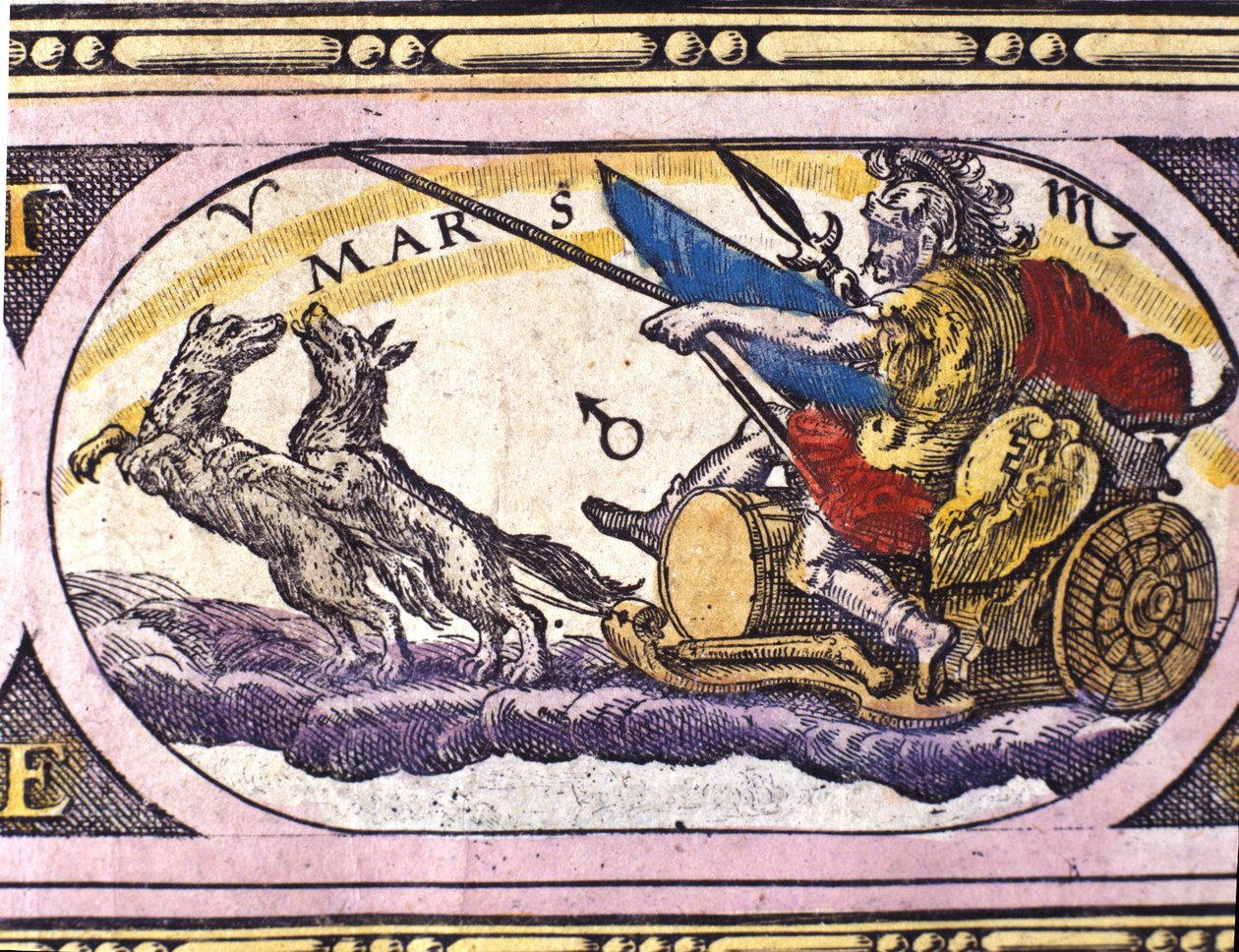 Représentation du Dieu Mars 17ème siècle (gravure) - Unknown artist