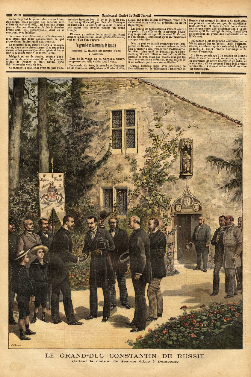La visite de Constantin Nicolaevich Romanov à la maison de Jeanne d