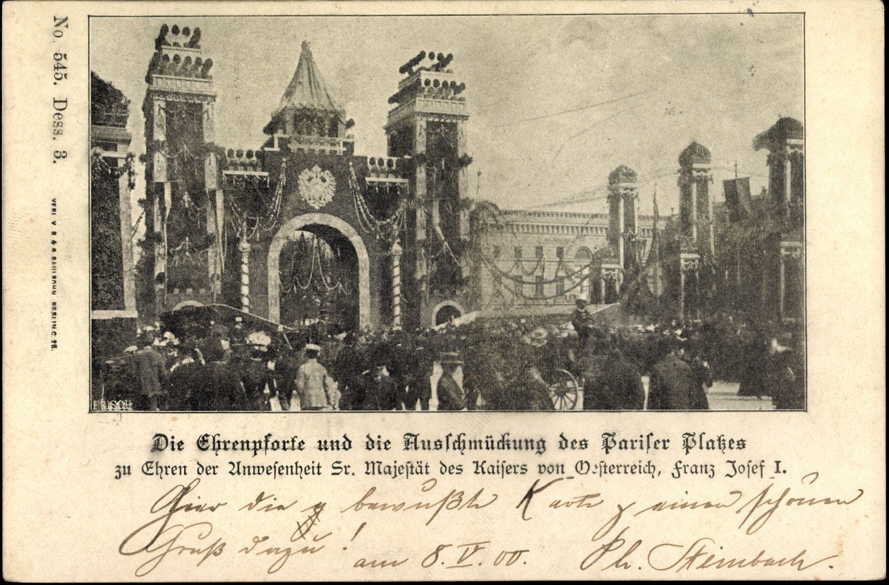 Berlin, François-Joseph Ier à la Pariser Platz, Porte d