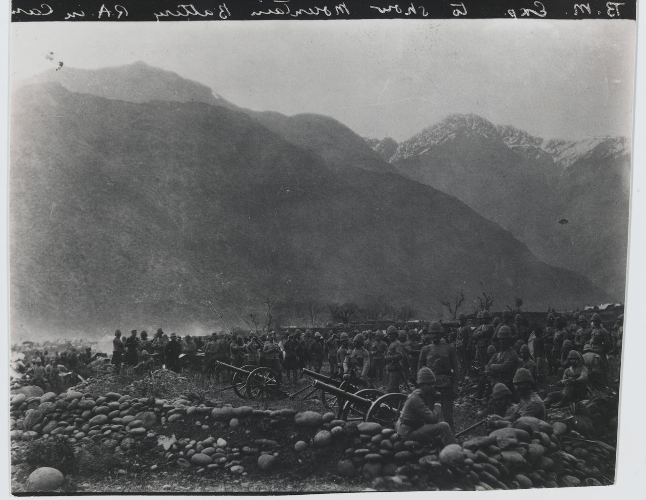 Cessez le feu, No. 1 Batterie de montagne britannique, expédition de Black Mountain, 1891 - Unknown photographer