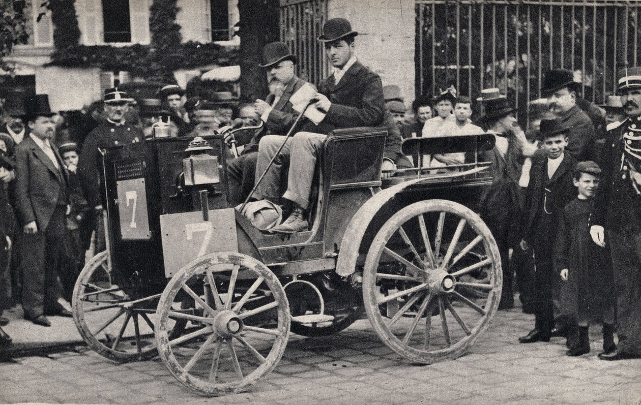 Compétiteurs à une course de voitures sans chevaux, automobile - Unknown photographer