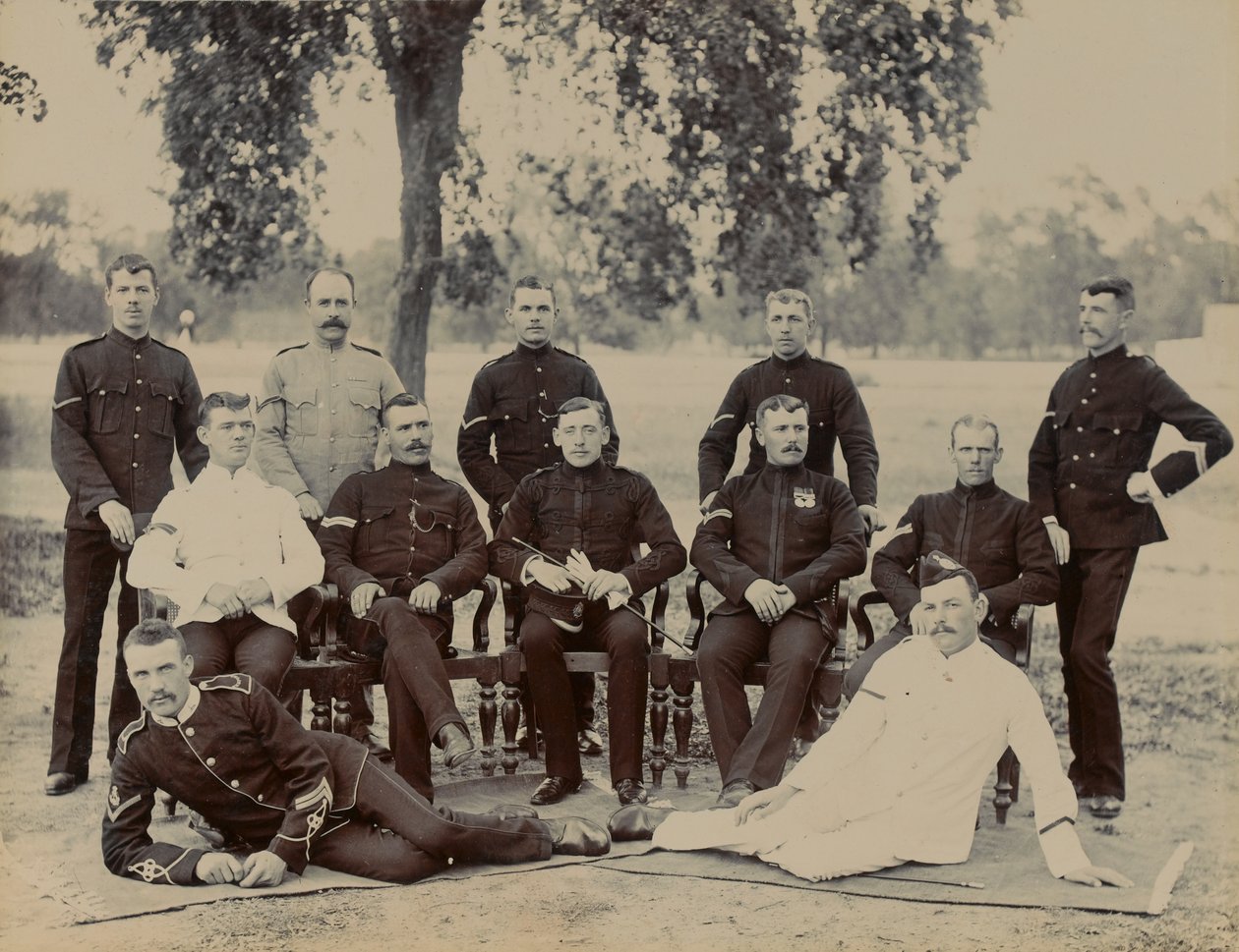 Caporaux de la compagnie C, 1er Bataillon du Régiment du Bedfordshire, vers 1890 - Unknown