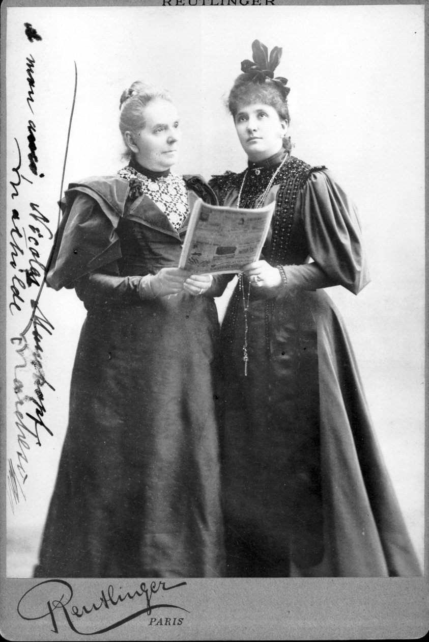 La chanteuse allemande Mathilde Marchesi (1821-1913) et la chanteuse australienne Nellie Melba (1861-1931). Photographie de la fin du XIXe siècle - Unknown photographer