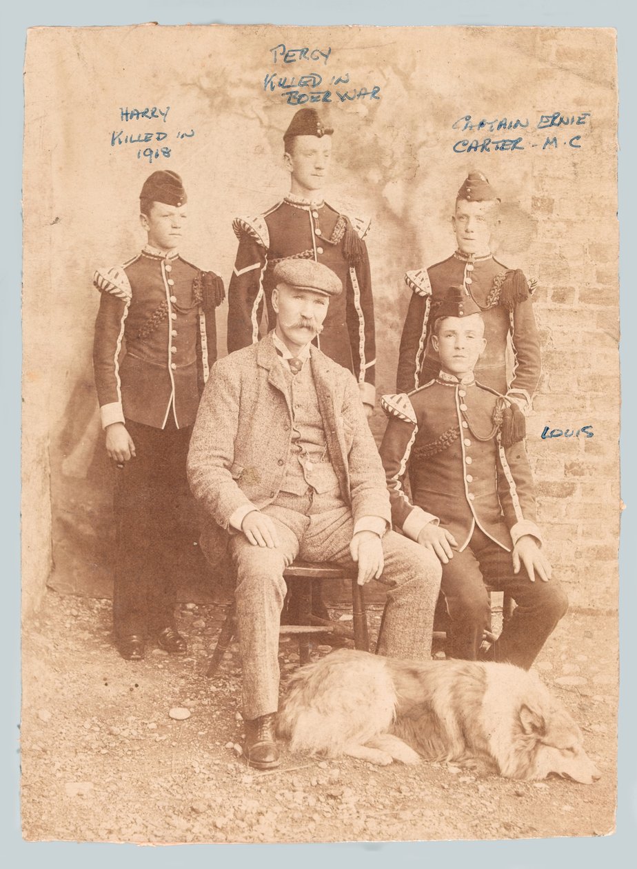 Portrait de groupe de William Carter avec ses fils - Unknown photographer