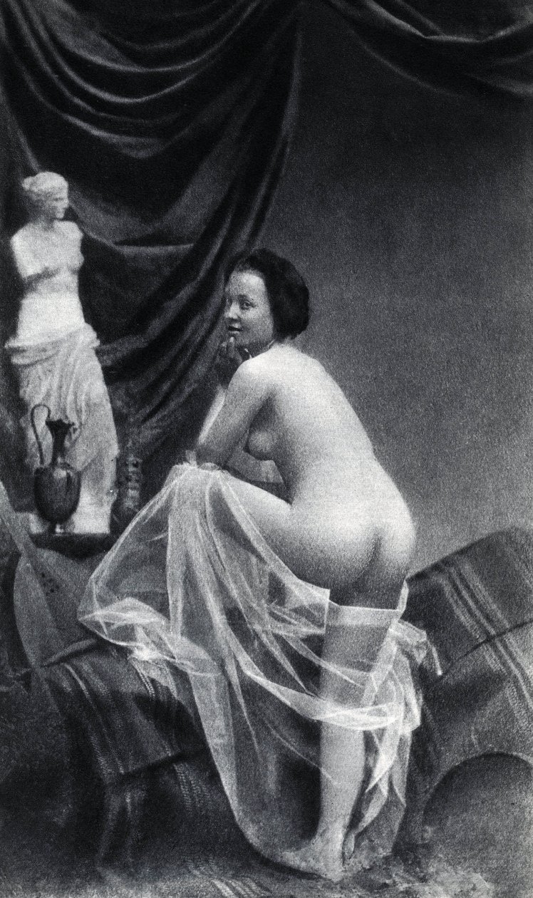 Femme nue posant de dos vers 1855 Photographie anonyme - Unknown photographer
