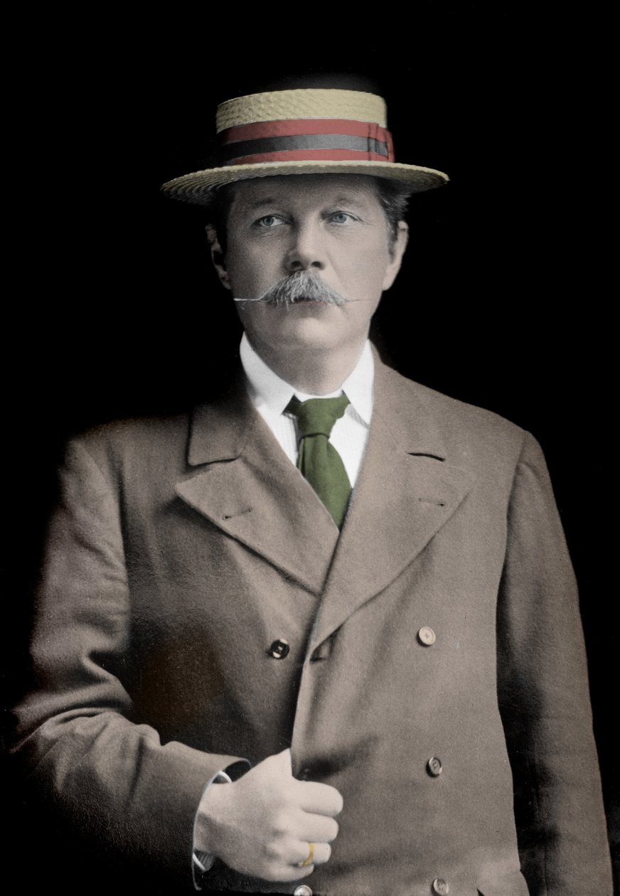 Portrait de Sir Arthur Conan Doyle (1859-1930), écrivain anglais, créateur du personnage de "Sherlock Holmes". - Unknown photographer