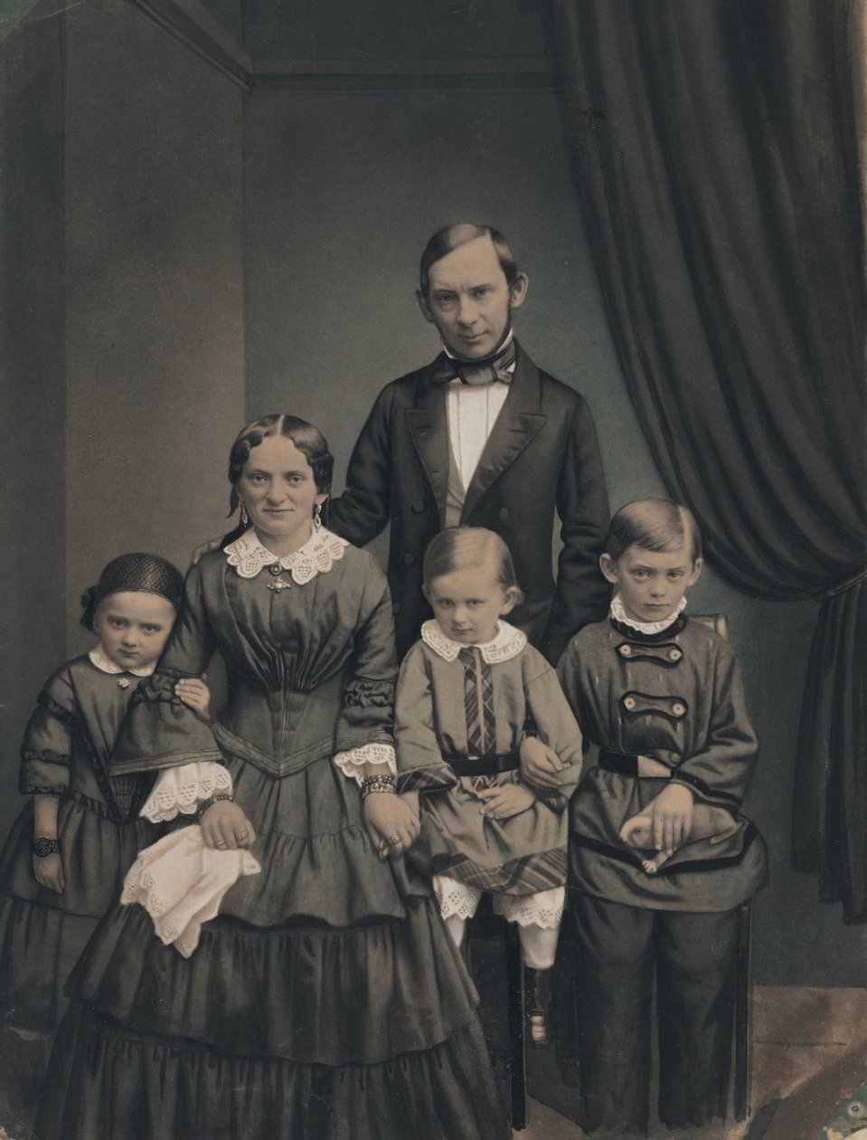 Portrait de famille, années 1850 (photo) - Unknown photographer