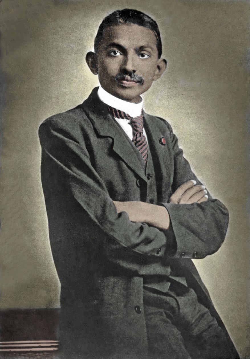Portrait du leader politique Mohandas Karamchand Gandhi (1869-1948) connu sous le nom de Mahatma, leader politique et spirituel indien - Unknown photographer
