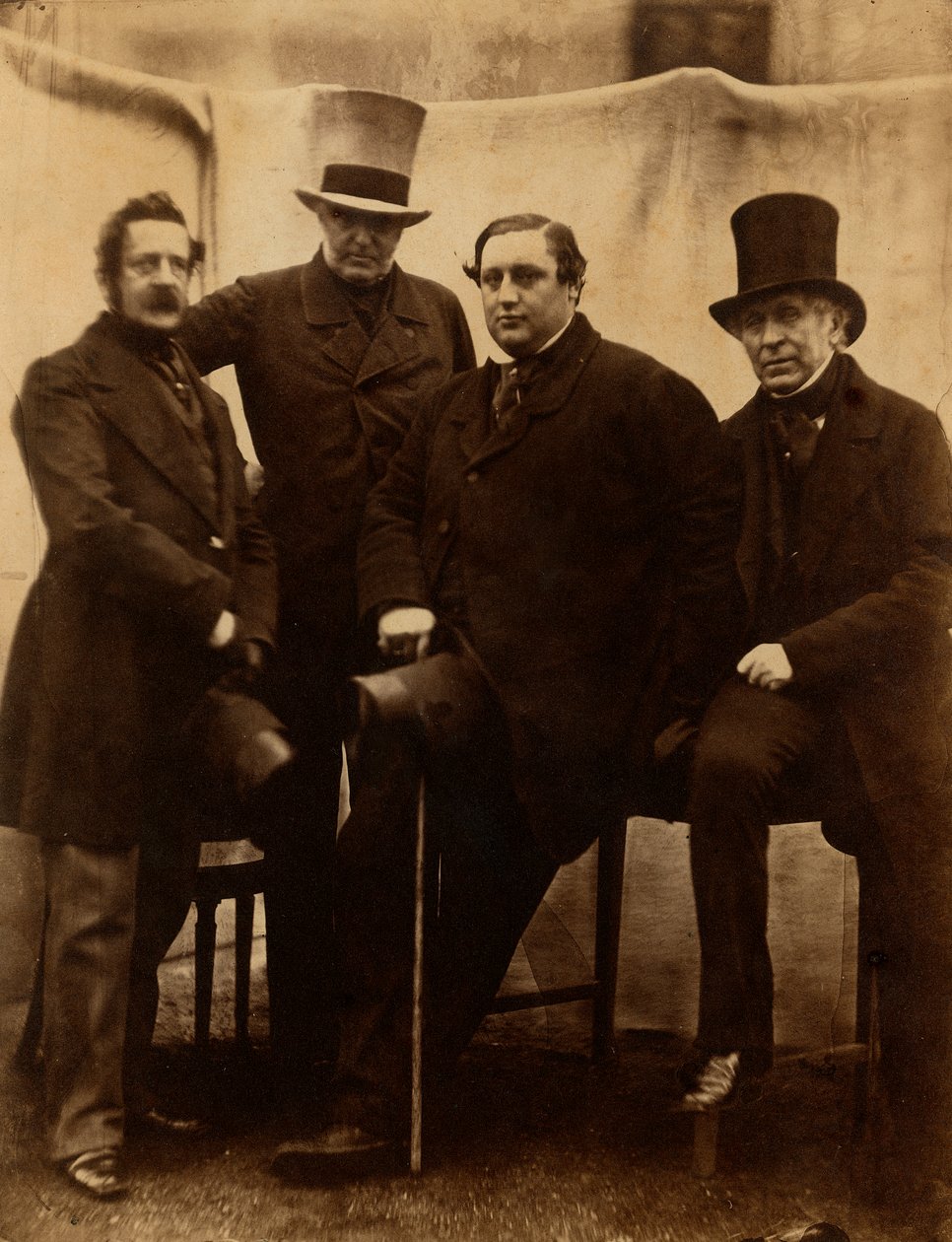 Portrait de quelques membres de la famille Pepoli (exilés carbonari italiens à Londres) - Unknown photographer