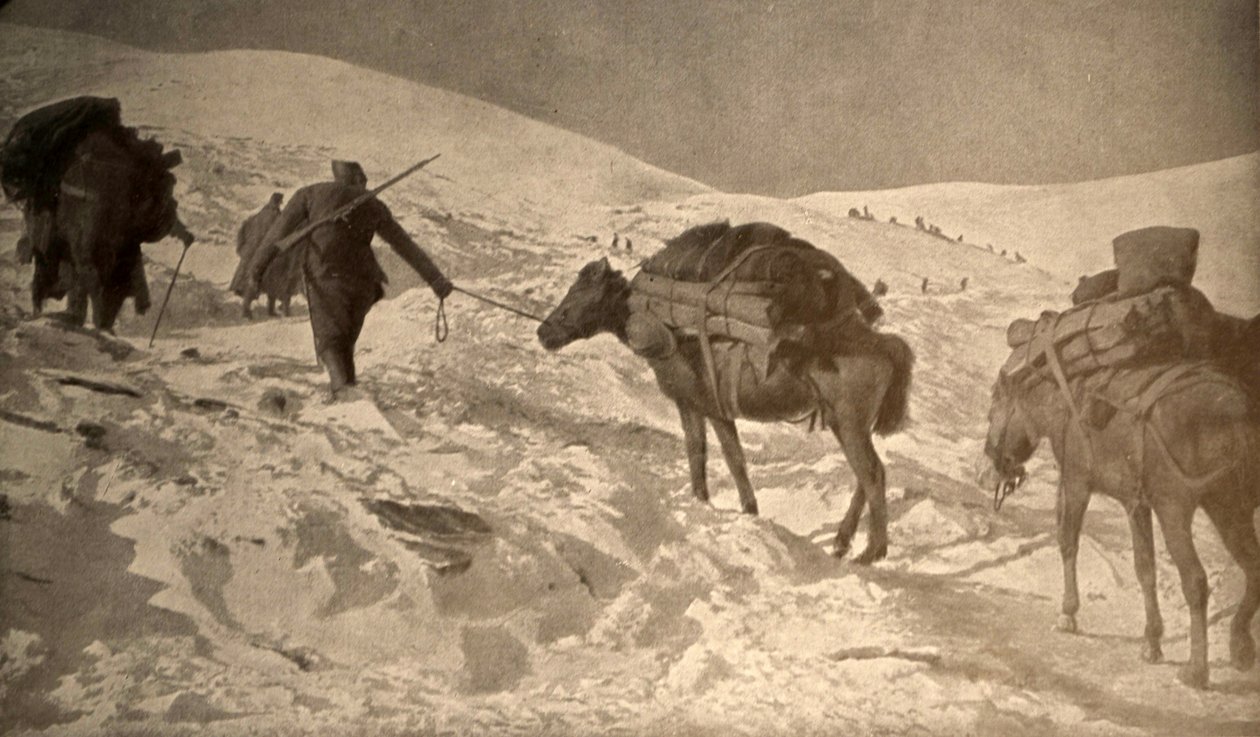 Les positions françaises et italiennes ont plus de 2 mètres de neige au-dessus du niveau de la mer. - Unknown photographer