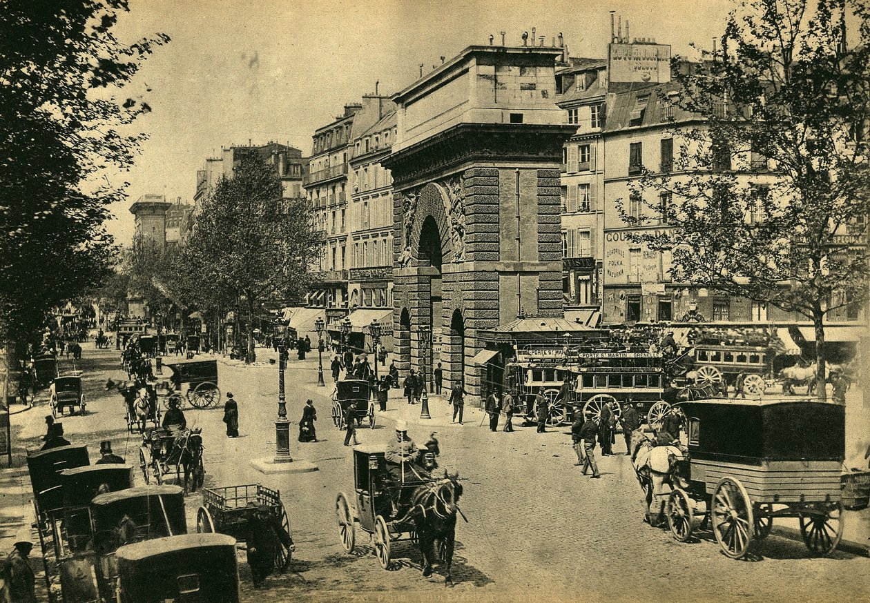 Vue de la Porte Saint-Denis, à Paris. Photographie, fin du 19e siècle, Paris. Coll. Selva - Unknown photographer