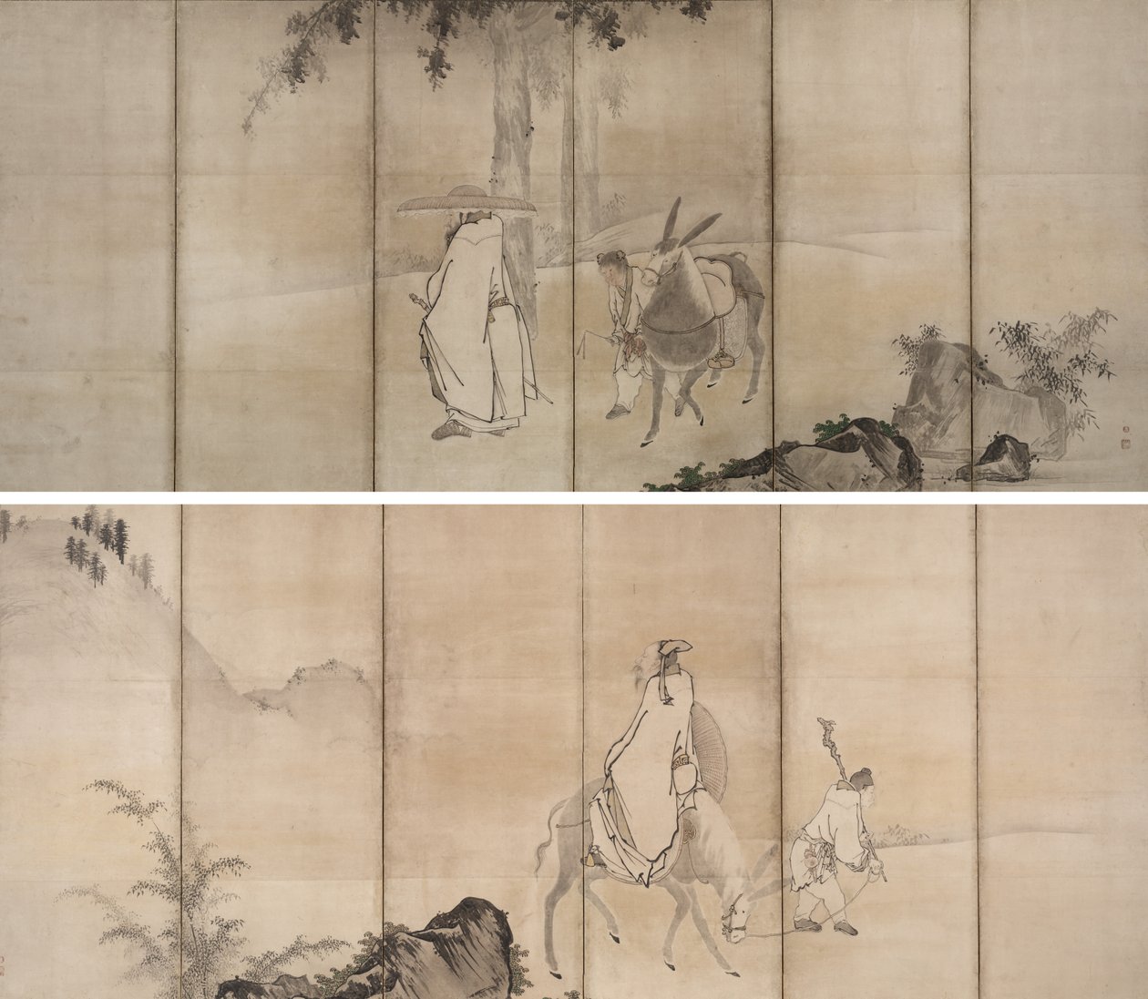 Su Shi (So Shoku) et Pan Lang (Han Rō) - Unkoku Tōgan