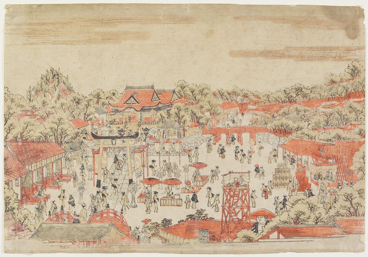 (Scène dans un sanctuaire), c. 1764-1782 - Utagawa Toyoharu