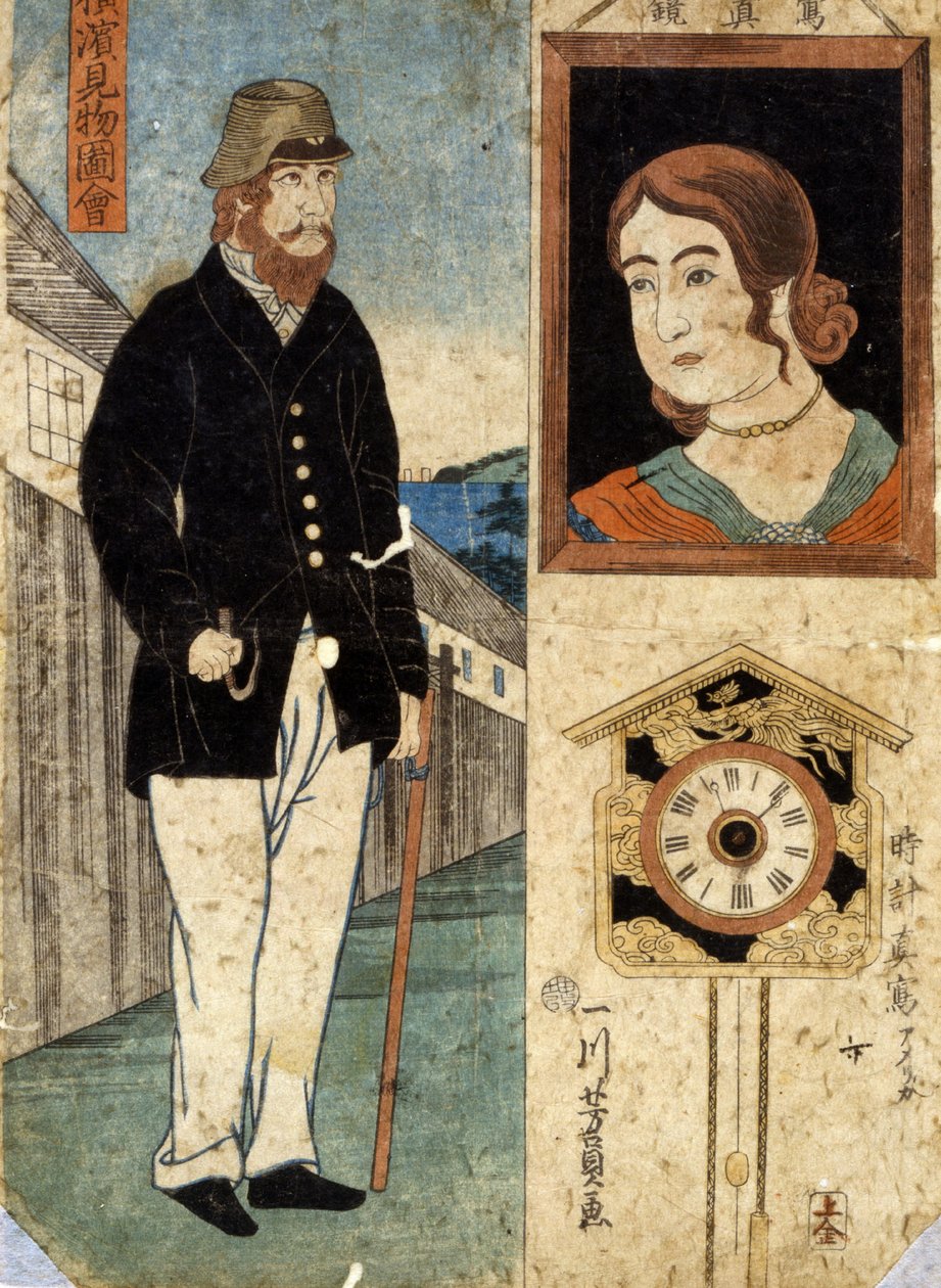 Vues de Yokohama, (Yokohama kenbutsu zue), 1860 - Utagawa Yoshikazu