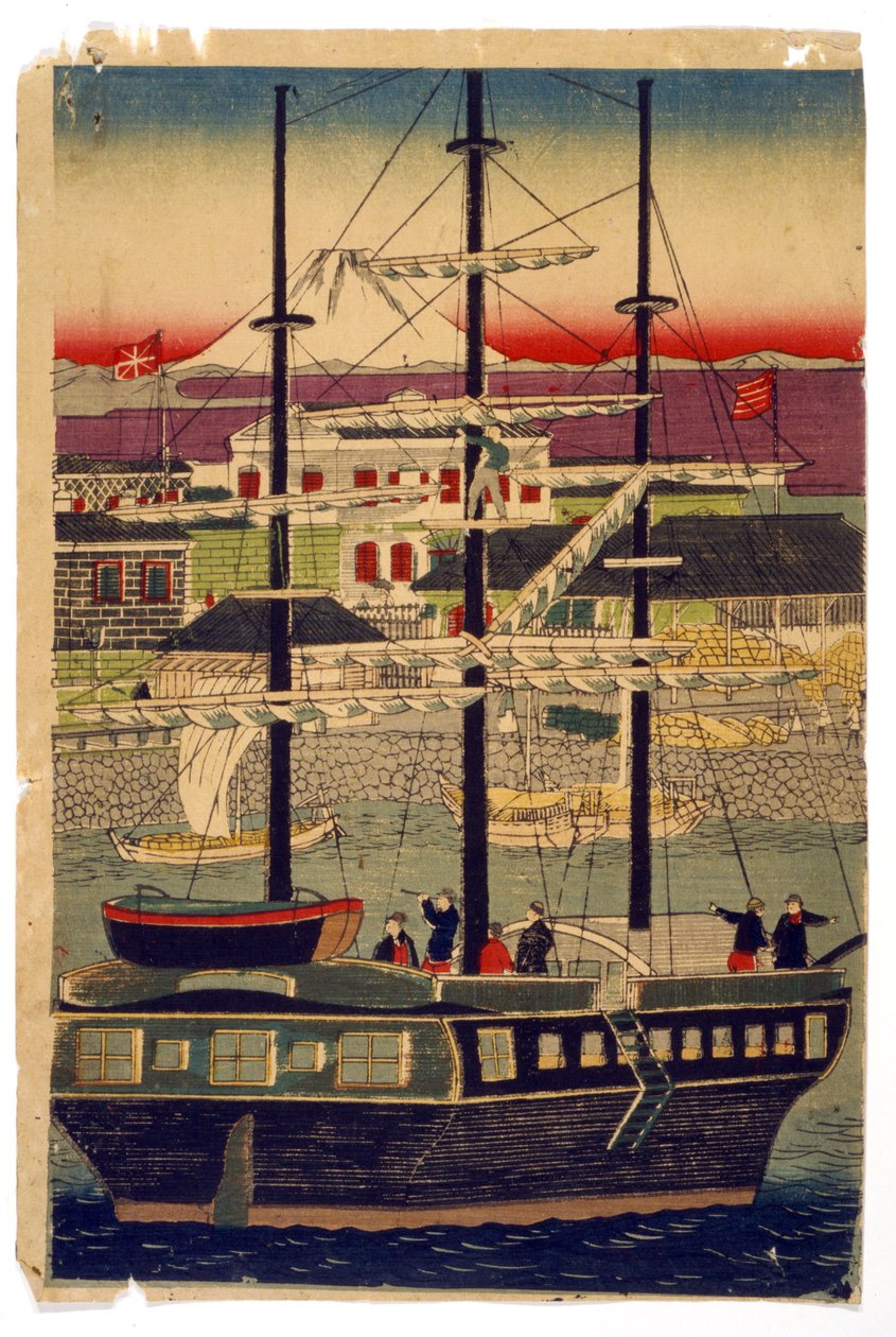 Port de Kyoto, Japon - Utagawa (1786 1865) Kunisada