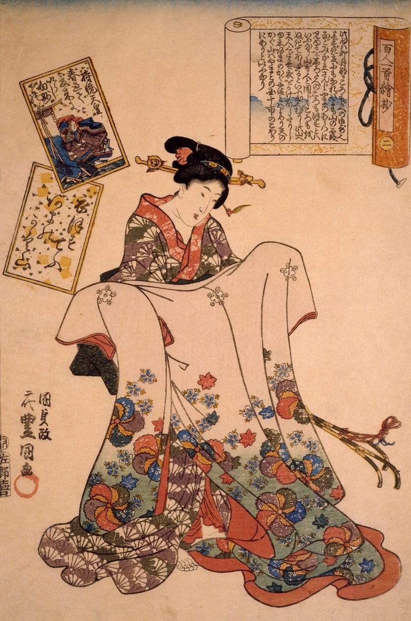 Femme avec des robes somptueuses - Utagawa Kunisada