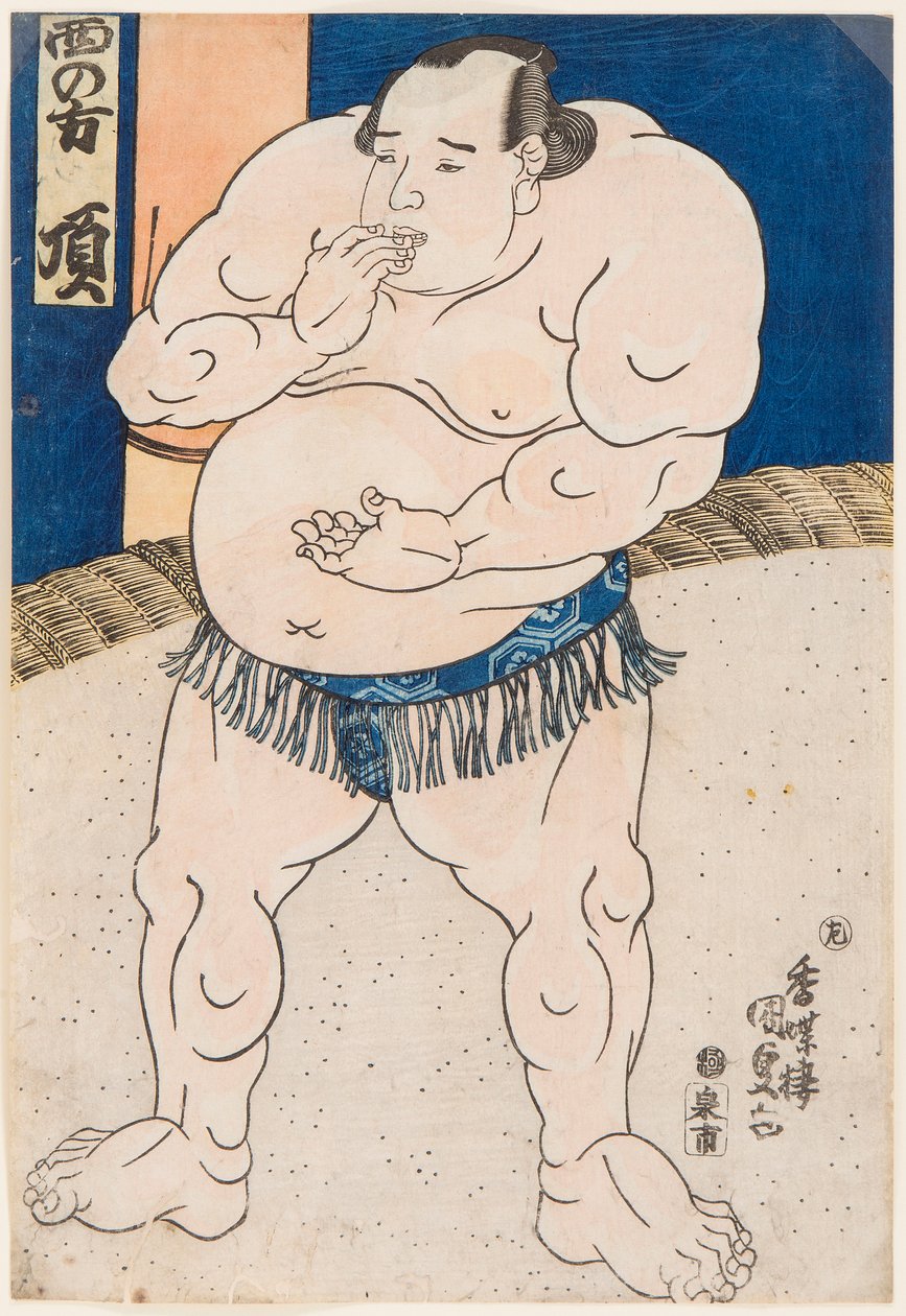 Portrait du lutteur de sumo Itadaki - Utagawa Kunisada