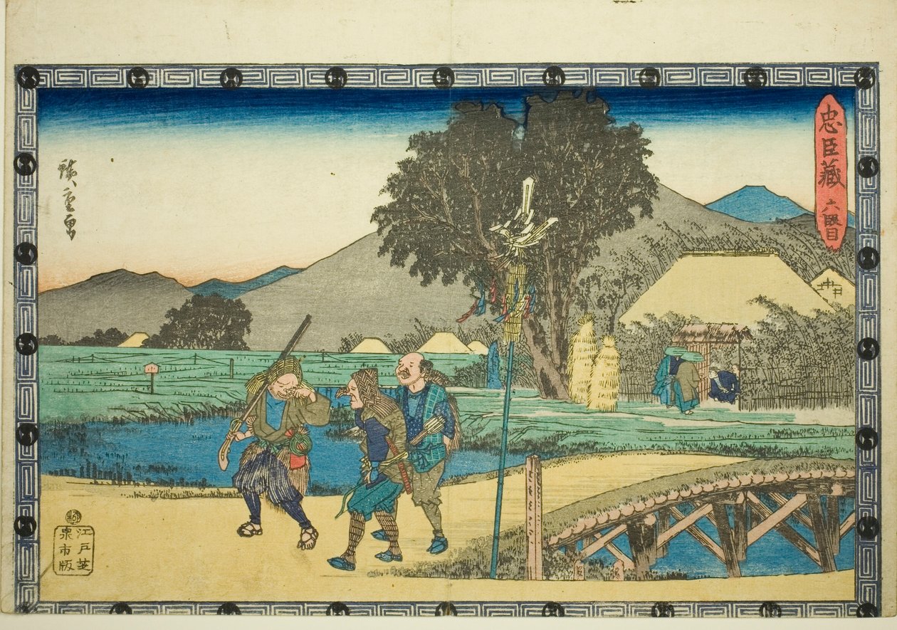 Acte 6, de la série "La vengeance des loyaux vassaux" - Utagawa Hiroshige