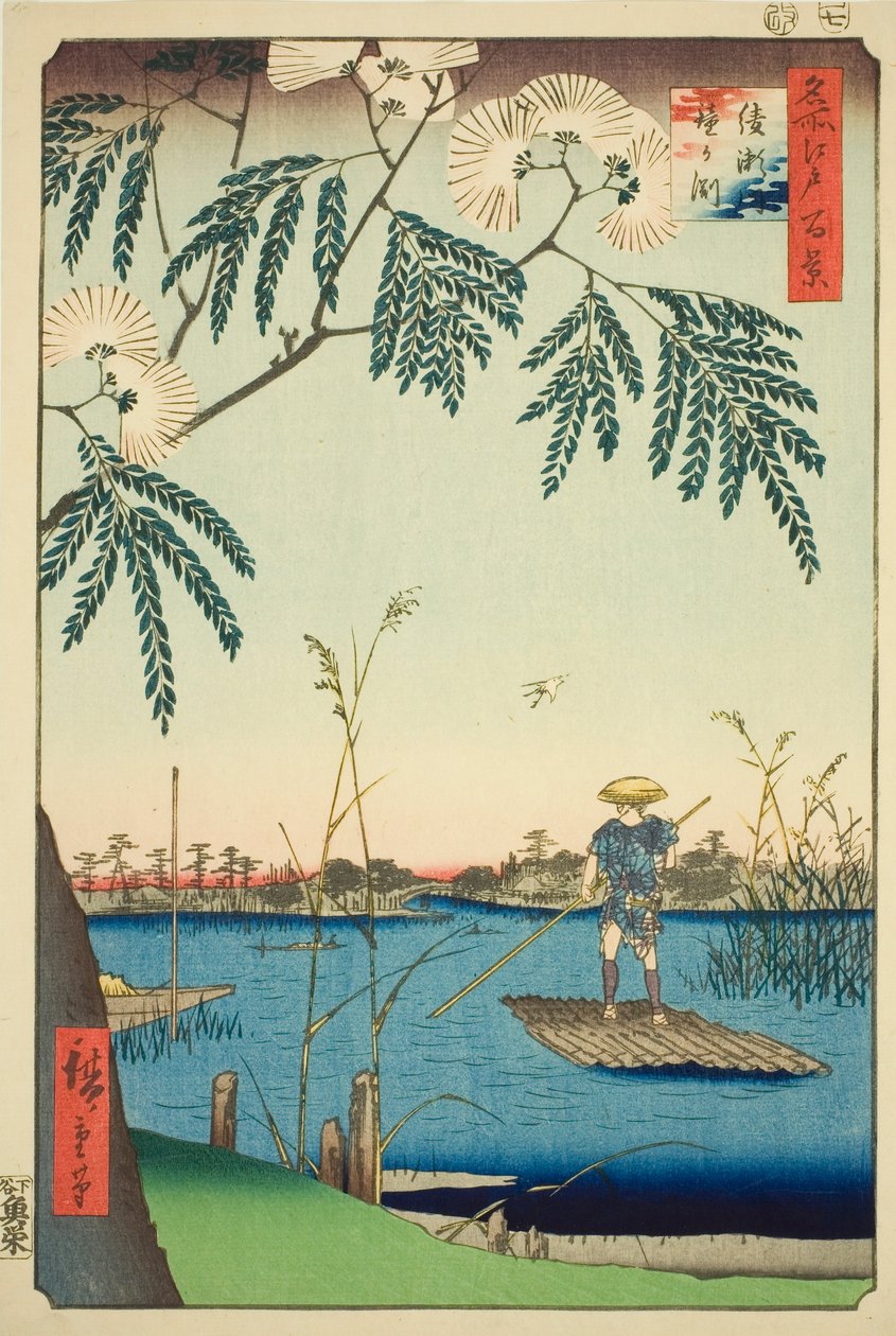 Rivière Ayase et Kanegafuchi (Ayasegawa Kanegafuchi), de la série "Cent vues célèbres d