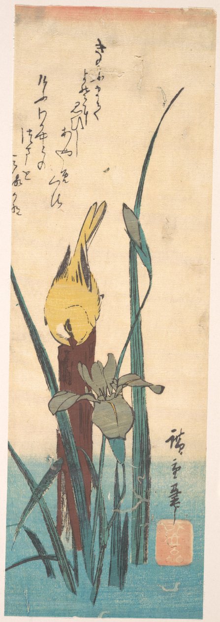 Vogel und Iris - Utagawa Hiroshige